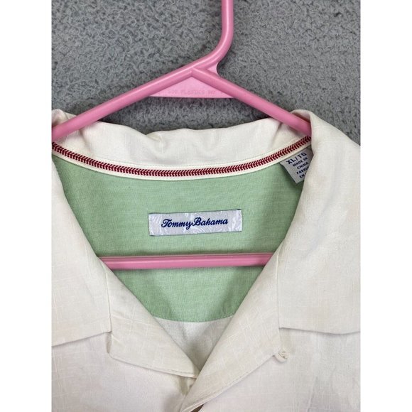 Tommy Bahama Shirt Mens XL White NY Yankees MLB Embroidered Silk Button Up Rare - Picture 6 of 11